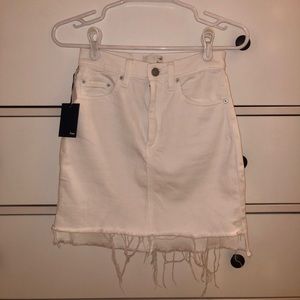 Aritzia White Denim Skirt
